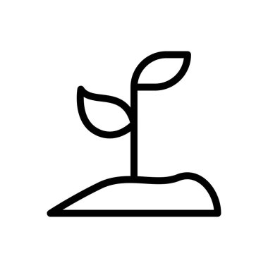 bitki vektörü ince çizgi simgesi