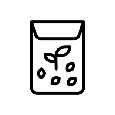 bitki vektörü ince çizgi simgesi