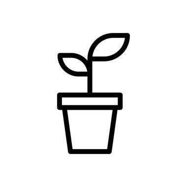 Doğa vektörü ince çizgi simgesi