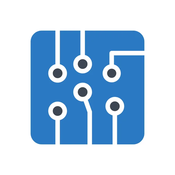晶片矢量字形彩色图标 — 图库矢量图片