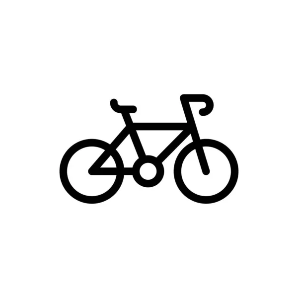 Fiets Vector Dunne Lijn Pictogram — Stockvector