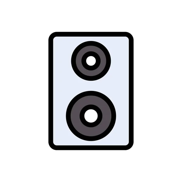 Woofer Vector Flat Color Icon — 스톡 벡터