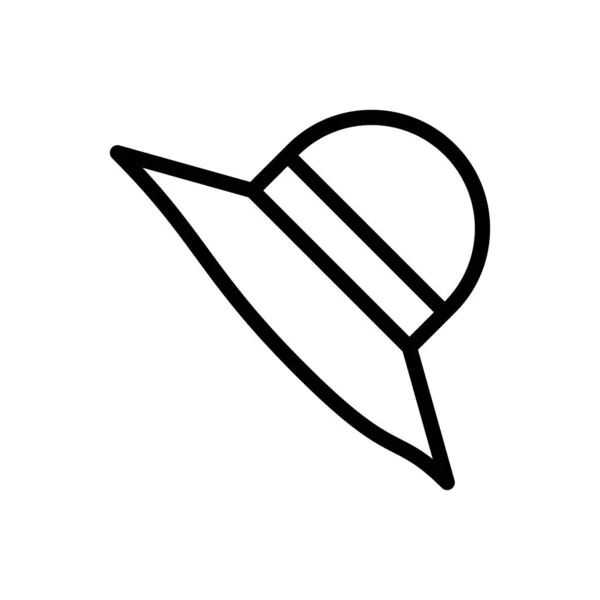 Cap Vector Thin Line Icon — 스톡 벡터