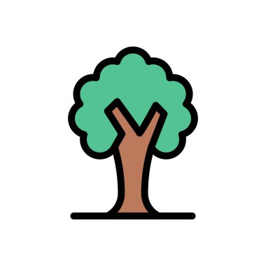 park vektörü düz renk simgesi