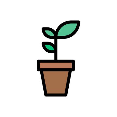 büyüme vektörü düz renk simgesi