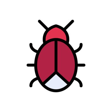 böcek vektörü düz renk simgesi