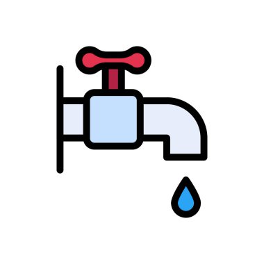 su vektörü düz renk simgesi