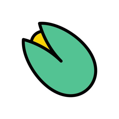 kuru meyve vektörü düz renk simgesi