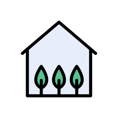 çiftçilik vektörü düz renk simgesi