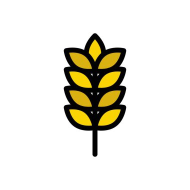 Buğday vektörü düz renk simgesi