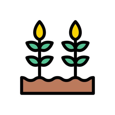 tarımsal vektör düz renk simgesi