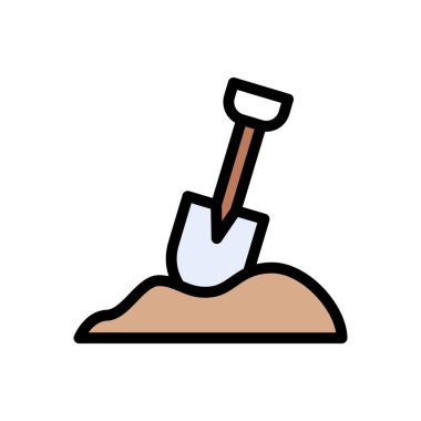 Bahçe vektörü düz renk simgesi