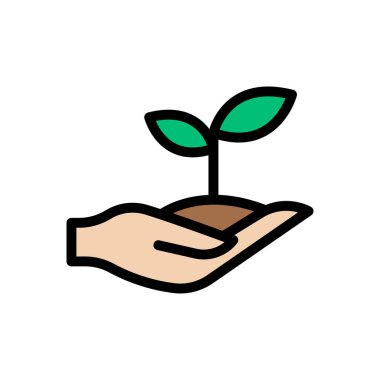 büyüme vektörü düz renk simgesi