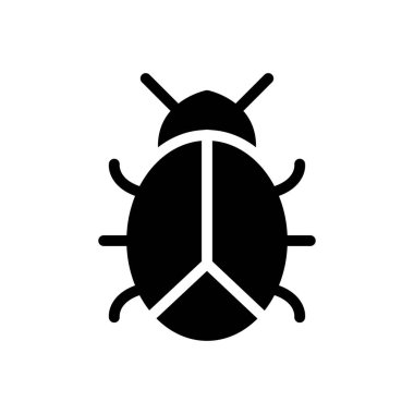 böcek vektörü kabartma düz simgesi