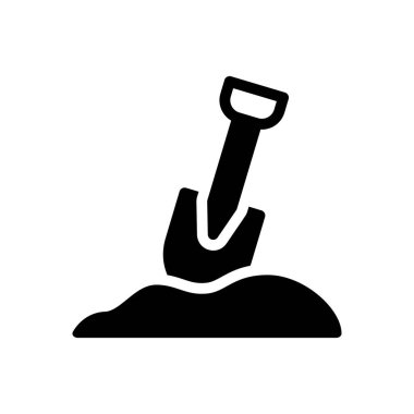 Bahçe vektörü glyph düz simgesi