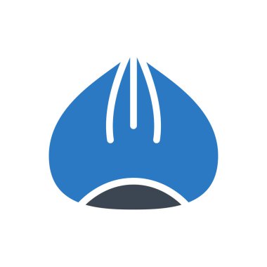 kuru meyve vektörü renk simgesi