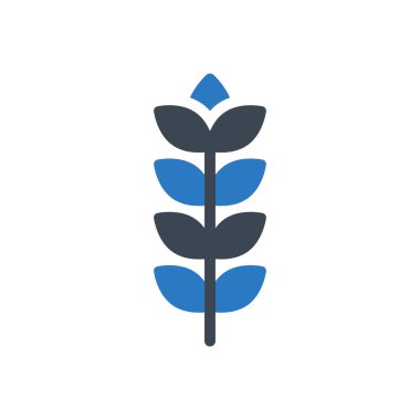 Buğday vektörü renk simgesi