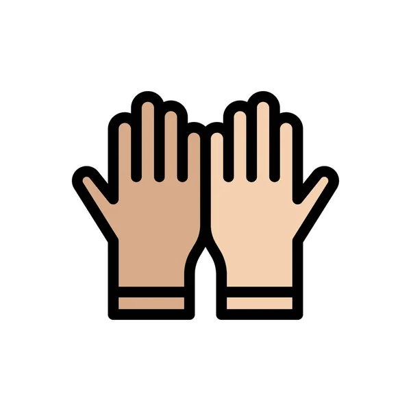Hand Vektor Flache Farbe Symbol — Stockvektor