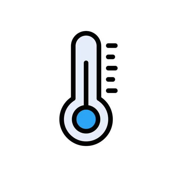 Temperatura Vector Icono Color Plano — Vector de stock