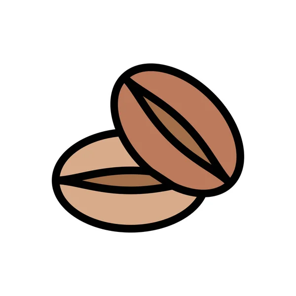 Bean Vector Flat Color Icon — Stock Vector
