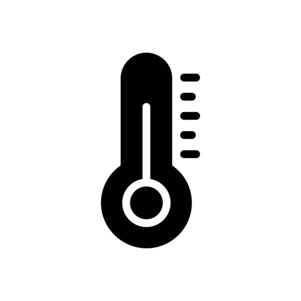 Temperatuur Vector Glyph Platte Pictogram — Stockvector