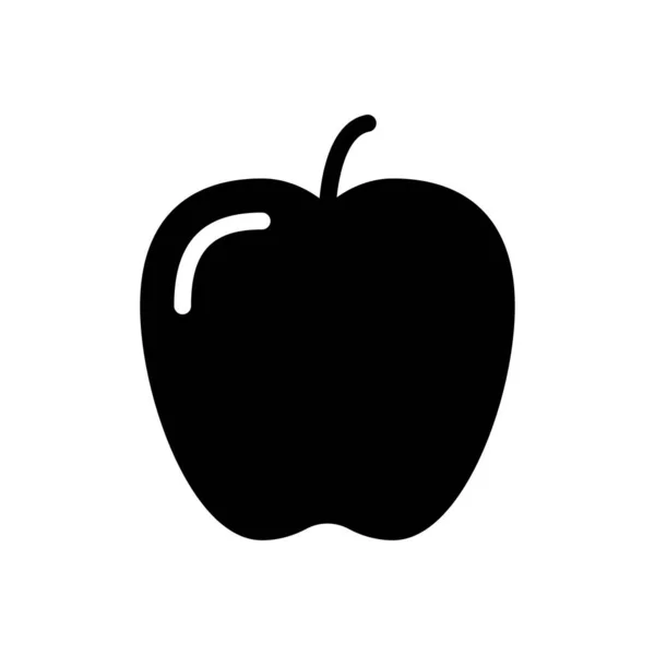 Vector Fruta Glifo Icono Plano — Vector de stock