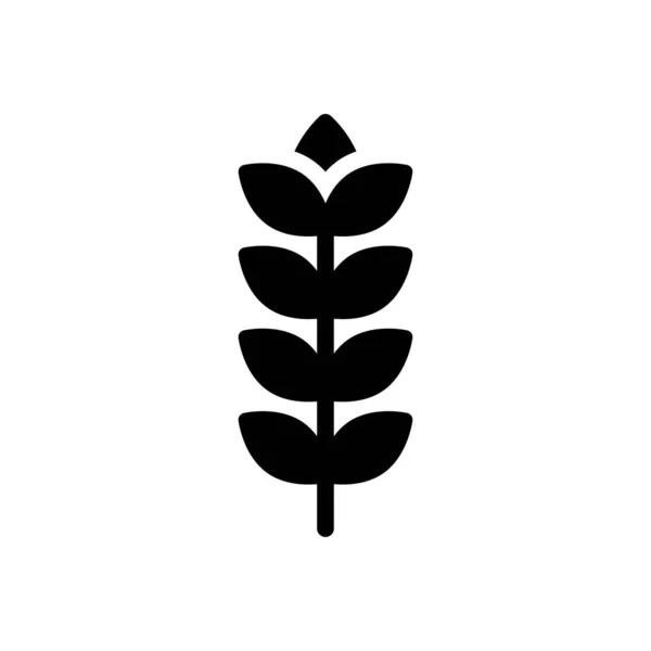 Wheat Vector Glyph Flat Icon — Stock Vector