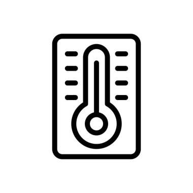 sıcaklık vektörü ince çizgi simgesi