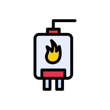 ısıtıcı vektör düz renk simgesi