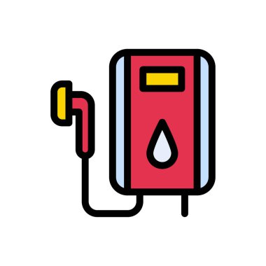 gayzer vektörü düz renk simgesi