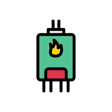 gaz vektörü düz renk simgesi