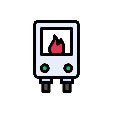 gayzer vektörü düz renk simgesi