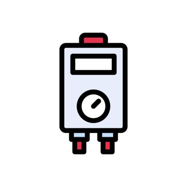 gayzer vektörü düz renk simgesi