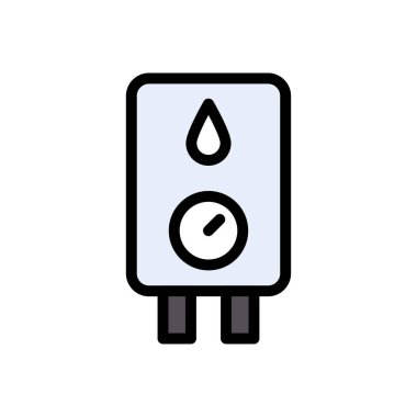 ısıtıcı vektör düz renk simgesi