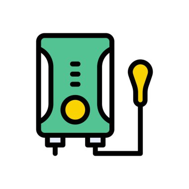 gayzer vektörü düz renk simgesi