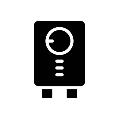 ısıtıcı vektör glifleri düz simge