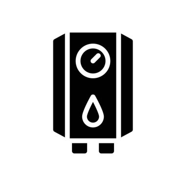 ısıtıcı vektör glifleri düz simge