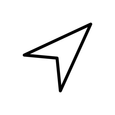 navigasyon vektörü ince çizgi simgesi