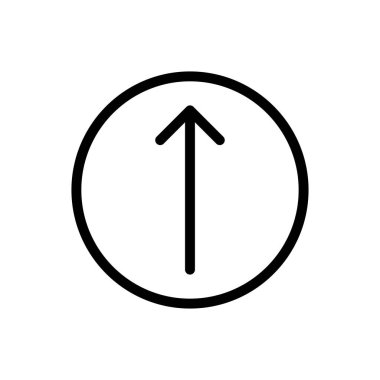 ok vektörü ince çizgi simgesi