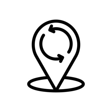 işaretleyici vektör ince çizgi simgesi