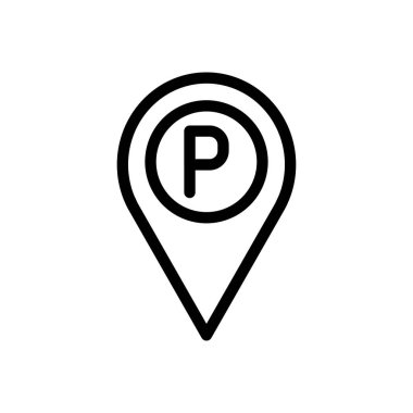 pin vektörü ince çizgi simgesi