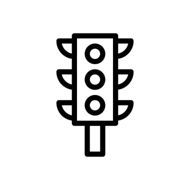 Sinyal vektörü ince çizgi simgesi