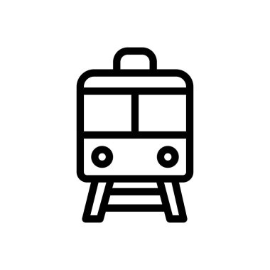 rail vector thin line icon