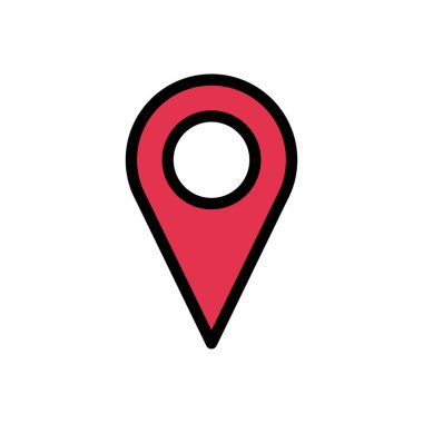 konum vektörü düz simge