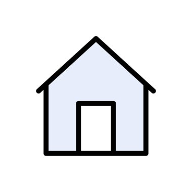 ev vektörü glyph düz simgesi