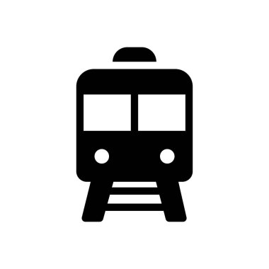 Demiryolu vektörü düz simgesi