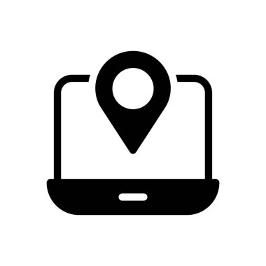 konum vektörü düz simge