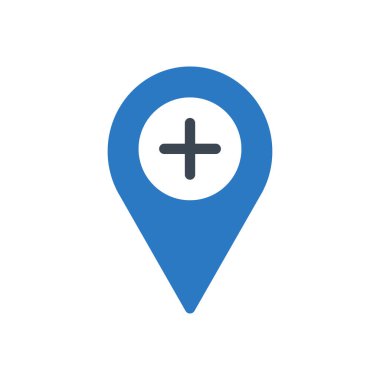 konum vektör renk simgesi