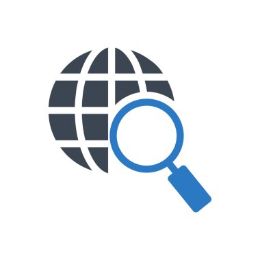 arama vektörü renk simgesi