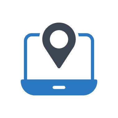 konum vektör renk simgesi